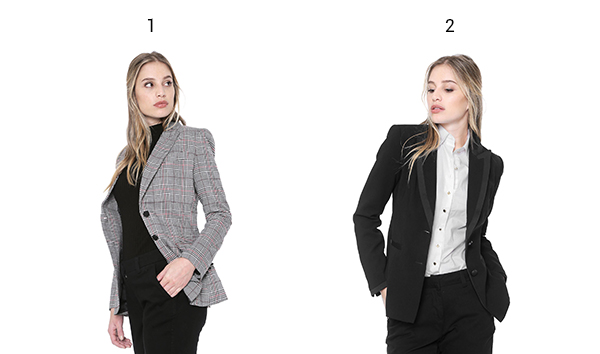 Montagem de produtos tendências de inverno blazer.