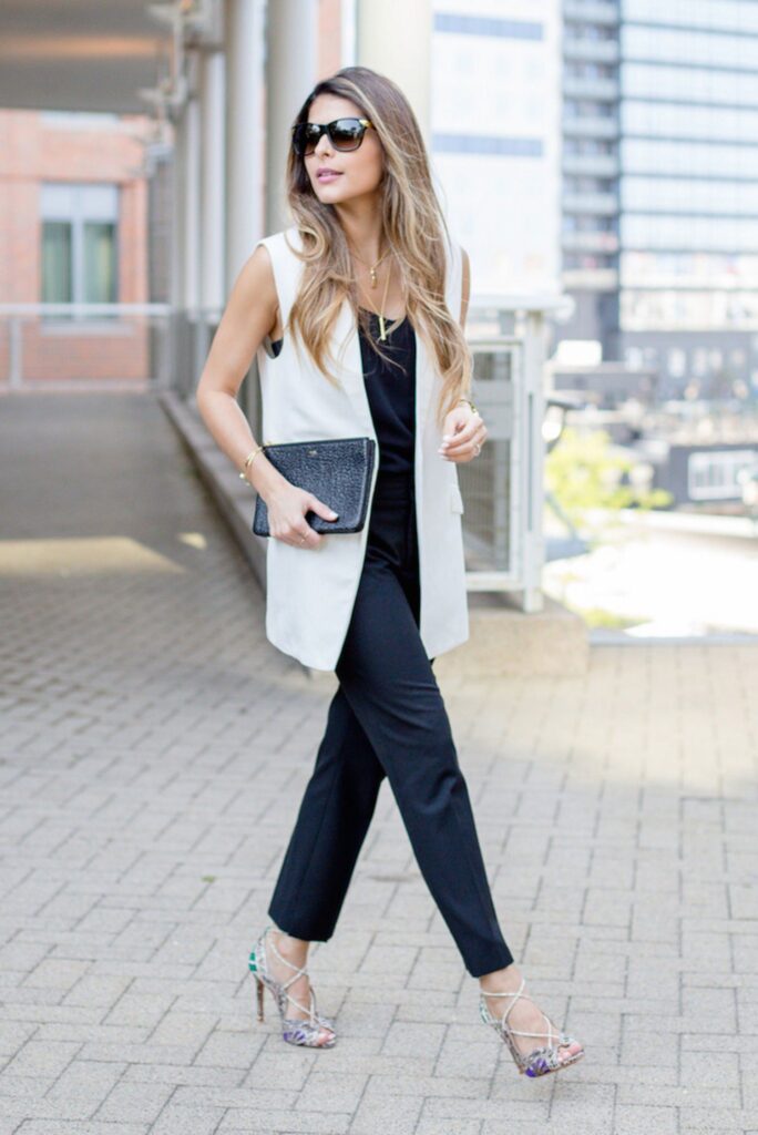 Colete Branco Feminino Look Trabalho