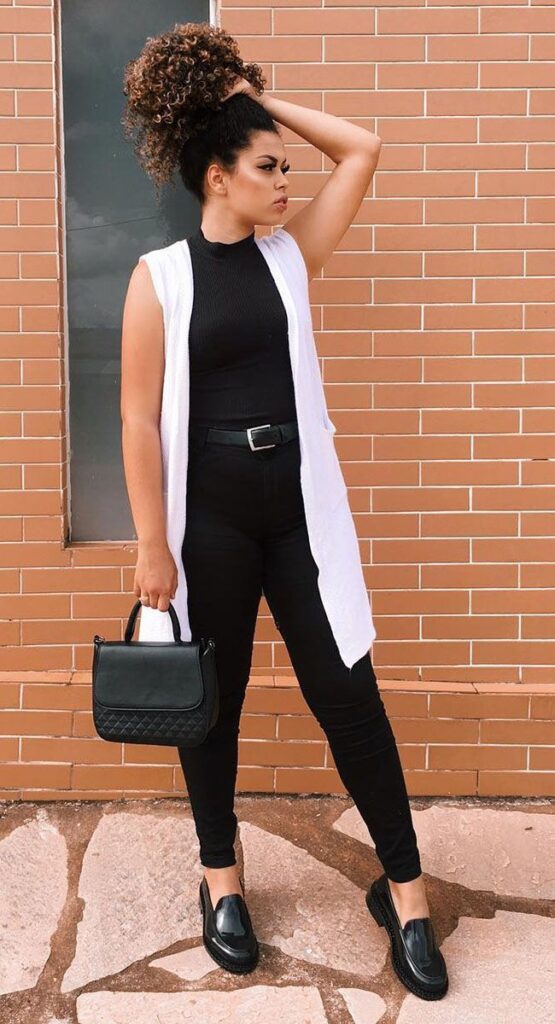 Colete Branco Feminino Casual