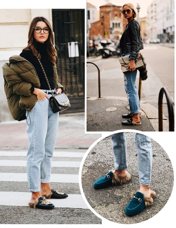 Look inspiração com o sapato mule.