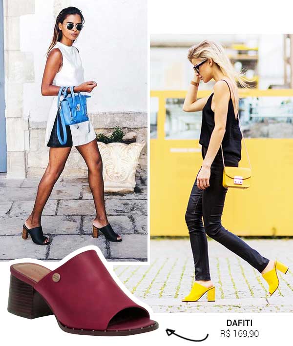 Look inspiração com o sapato mule.