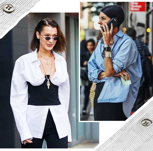 Imagem inspiração de looks com a camisa oversized.