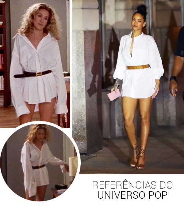 Imagem inspiração de looks com a camisa oversized.