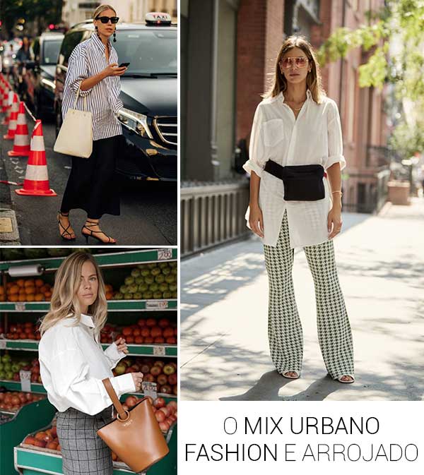 Imagem inspiração de looks com a camisa oversized.
