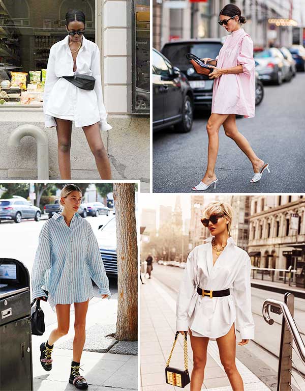 Imagem inspiração de looks com a camisa oversized.