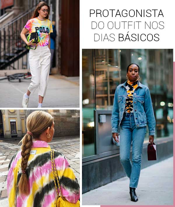 Look inspiração com a camiseta tir-dye!