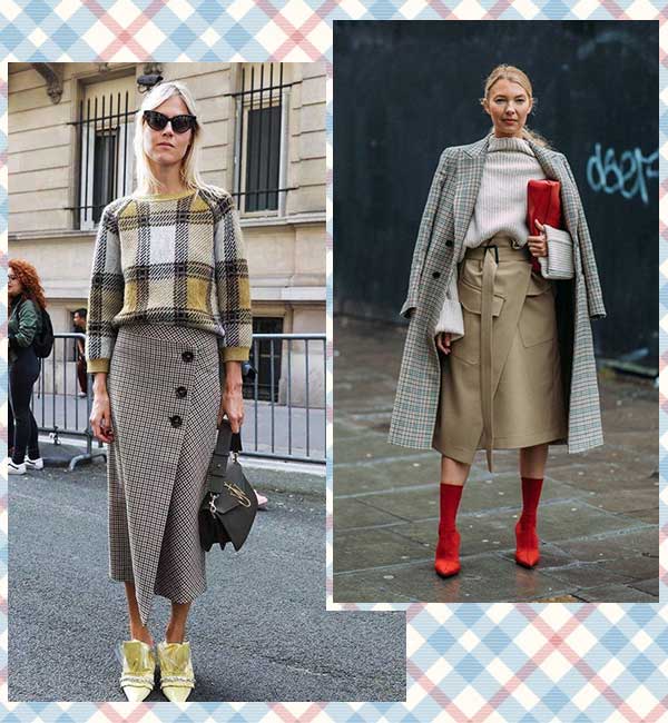 Look inspiração com a saia envelope.