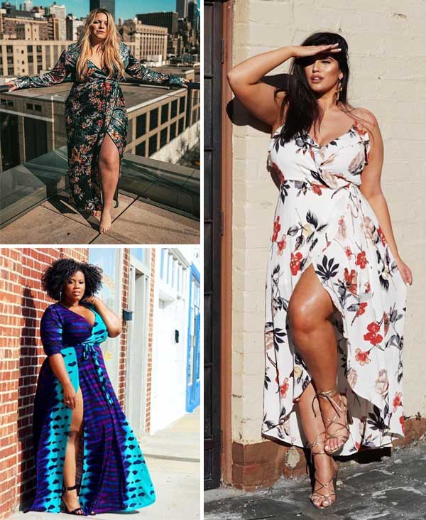 Montagem inspiração com vestido plus size.