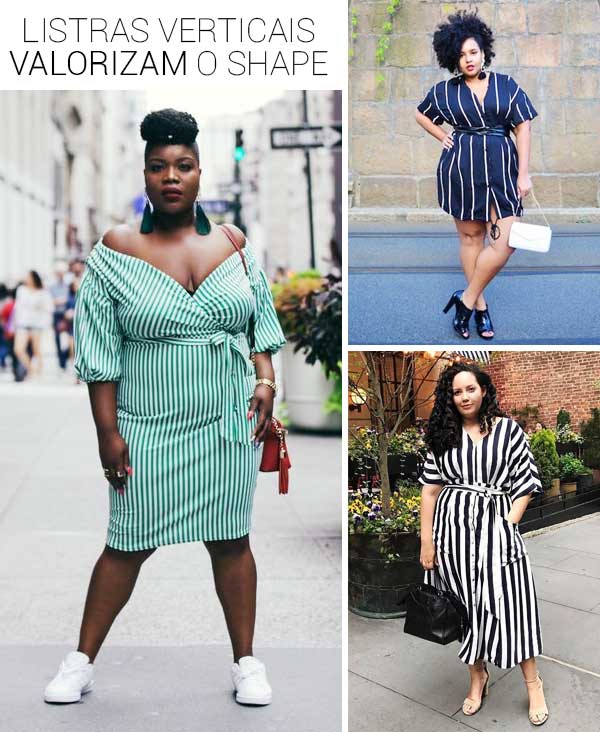 Montagem inspiração com vestido plus size.