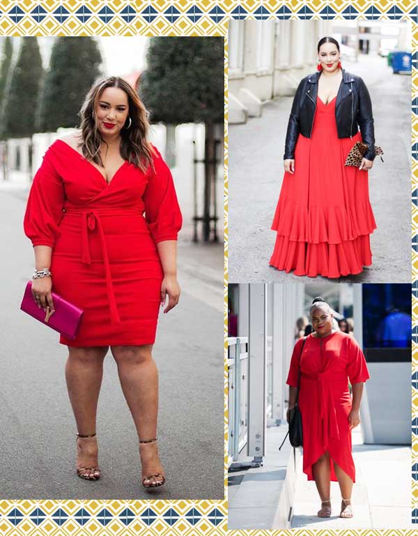 Montagem inspiração com vestido plus size.