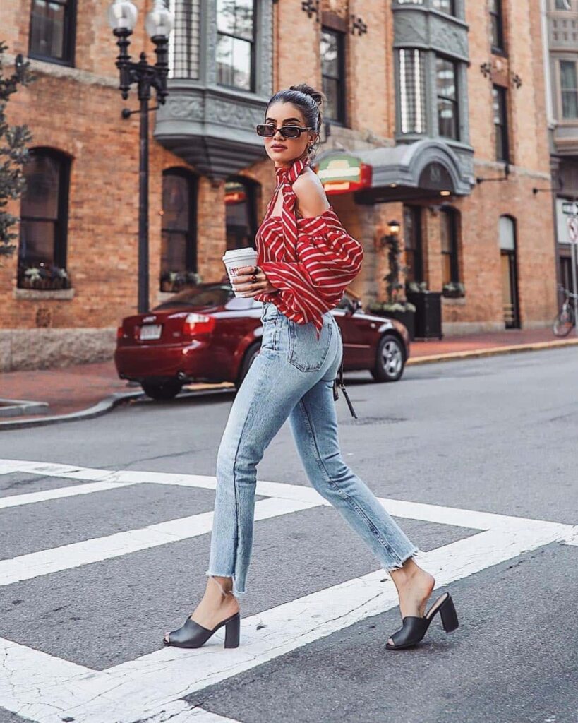 Look inspiração com blusa bonita feminina.