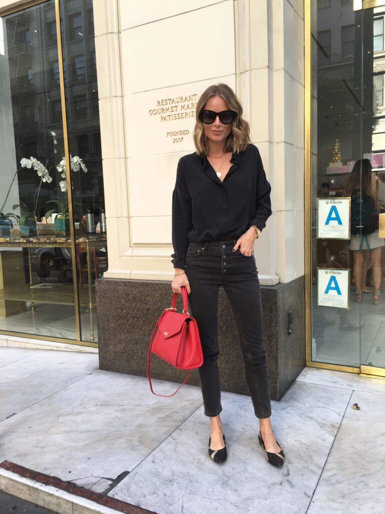 Look inspiração com a sapatilha preta feminina.