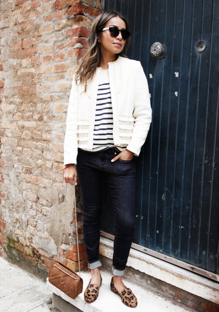 Look inspiração com modelos de sapato mocassim.