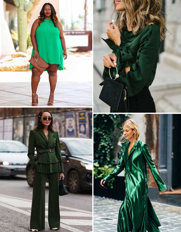 Imagem inspiração com looks monocromáticos.