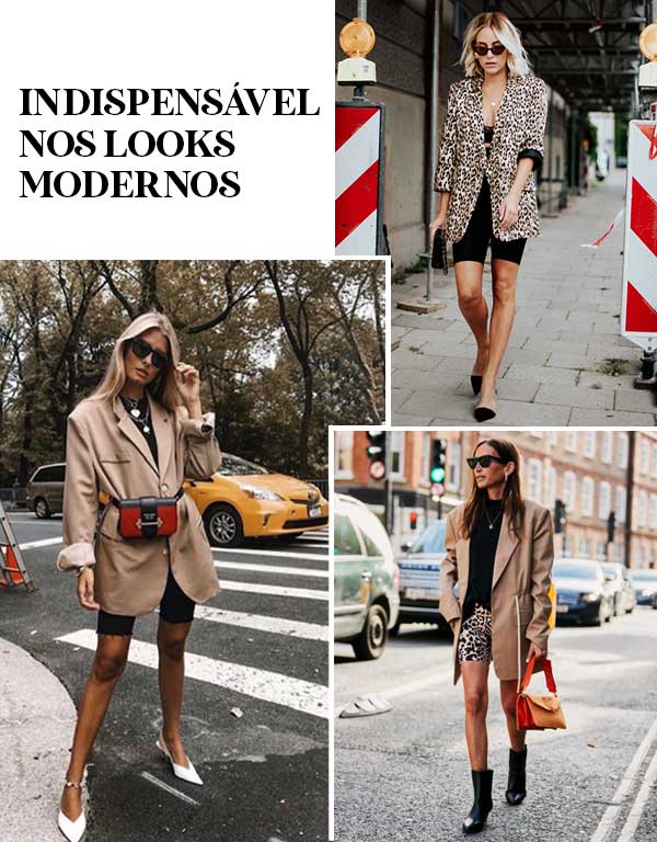 Montagem com looks inspiração de bermuda feminina.