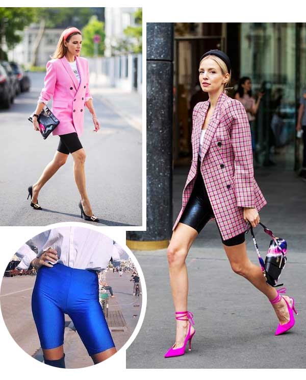 Montagem com looks inspiração de bermuda feminina.