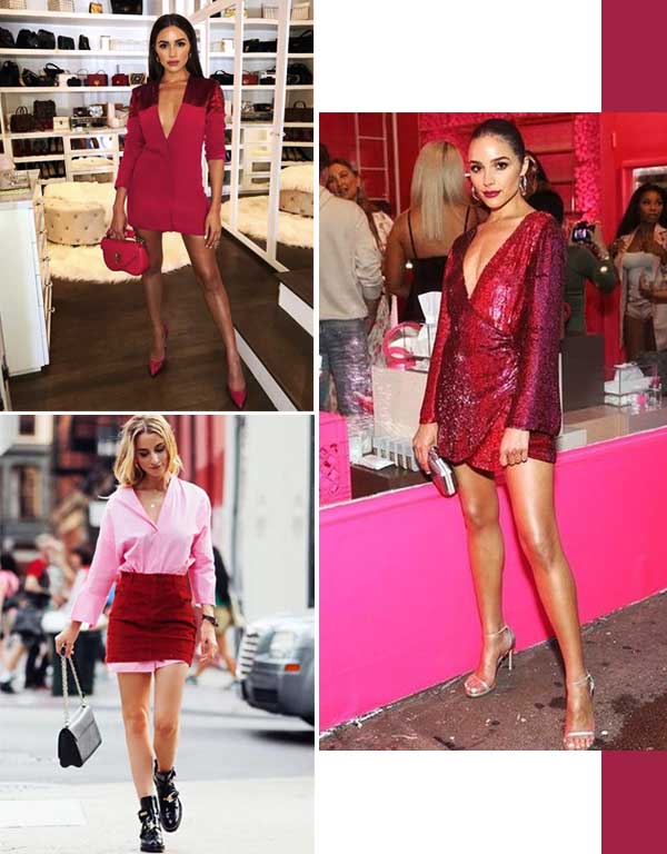 Imagem com looks inspiração para o ano novo 2020.