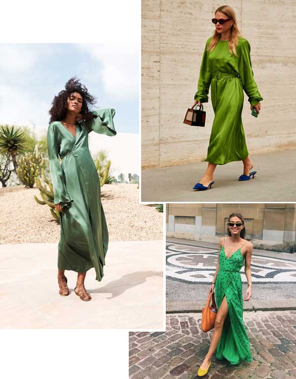Imagem com looks inspiração para o ano novo 2020.