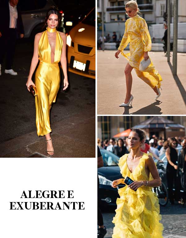 Imagem com looks inspiração para o ano novo 2020.