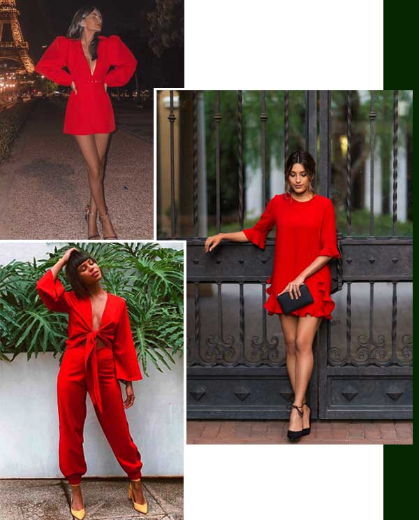 Imagem inspiração com looks natalinos.