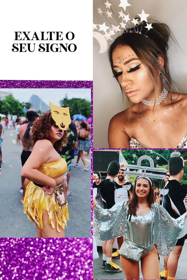 Montagem com inspirações para o carnaval 2020.