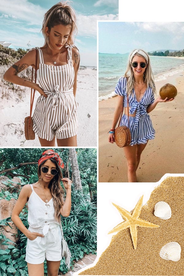 Imagem inspiração com looks com saída de praia.