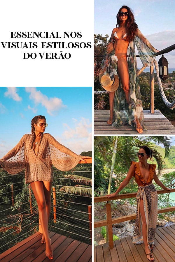 Imagem inspiração com looks com saída de praia.