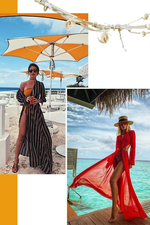 Imagem inspiração com looks com saída de praia.
