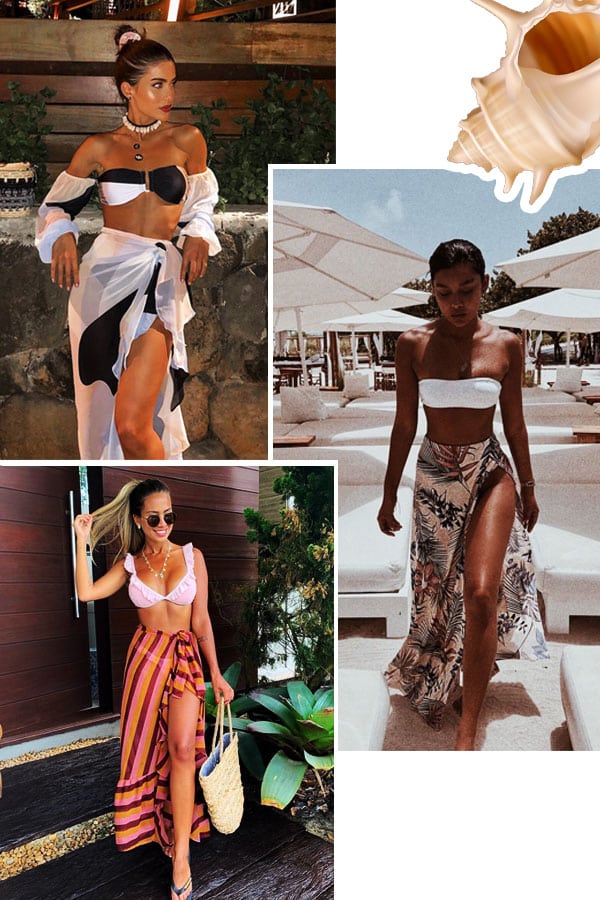 Imagem inspiração com looks com saída de praia.