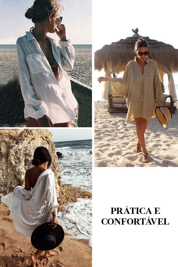 Imagem inspiração com looks com saída de praia.