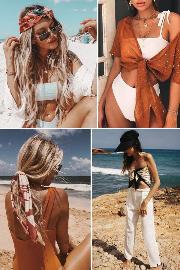Imagem inspiração com looks com saída de praia.