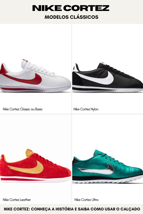 Modelos clássicos do Nike Cortez