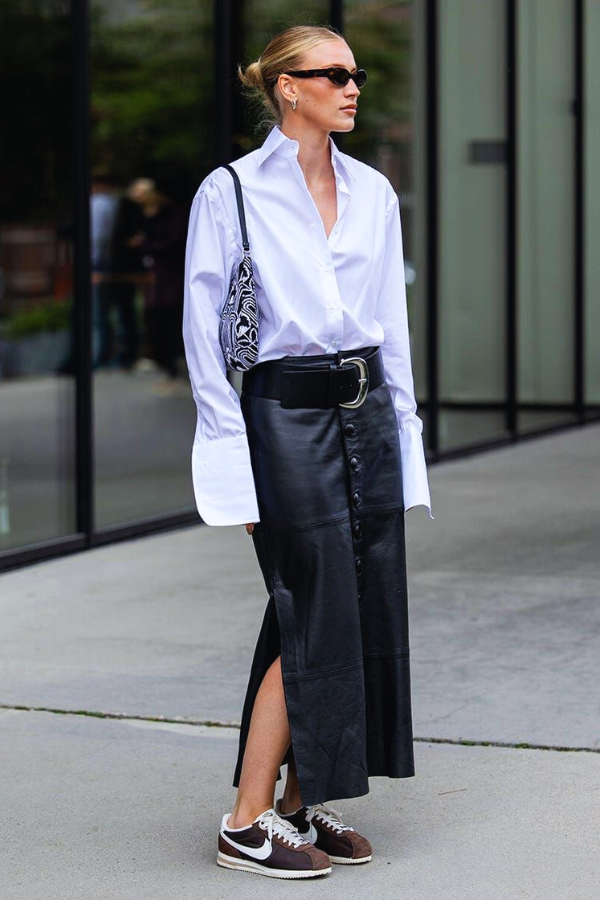 Looks com saia de couro